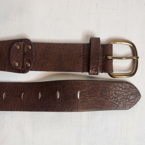 Relic Woman's Brown and Brass Studded Mod Link Section Belt, Size XL - Picture 3 of 9